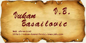 Vukan Basailović vizit kartica